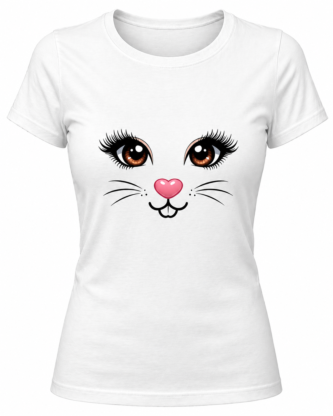 Cutey Cat Face Women's T-Shirt