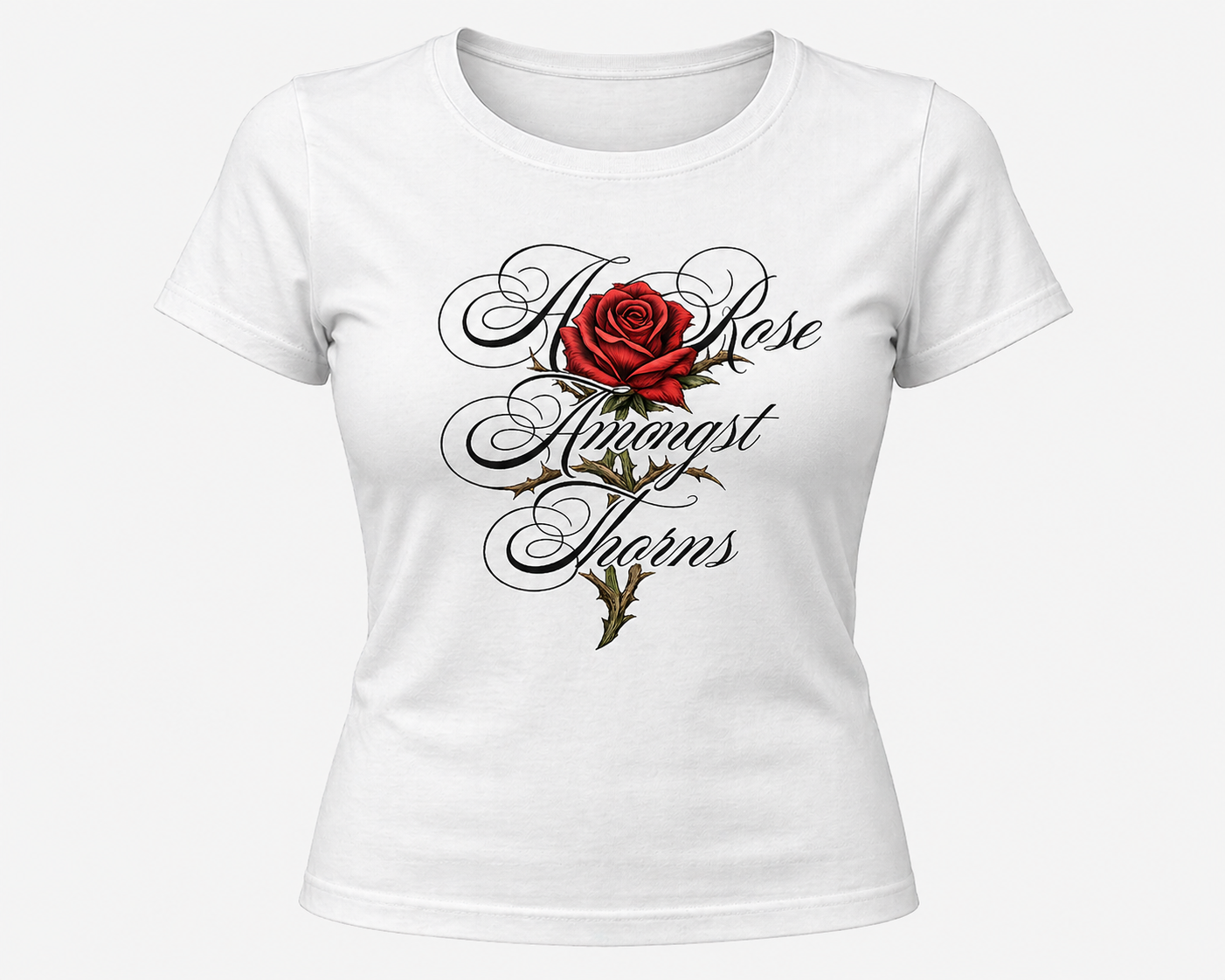 Rose Amongst Thorns Womens T-Shirt